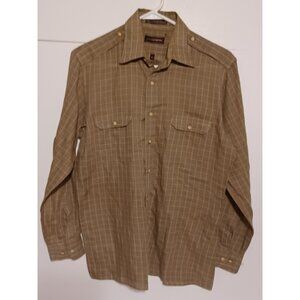 Limited Edition Dress Shirt  Mens Medium Brown Striped
